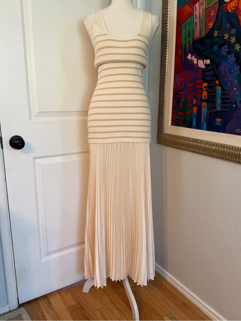 NWT rag & bone Millie Sleeveless Striped Maxi Dress Sz Sm - Picture 4 of 13